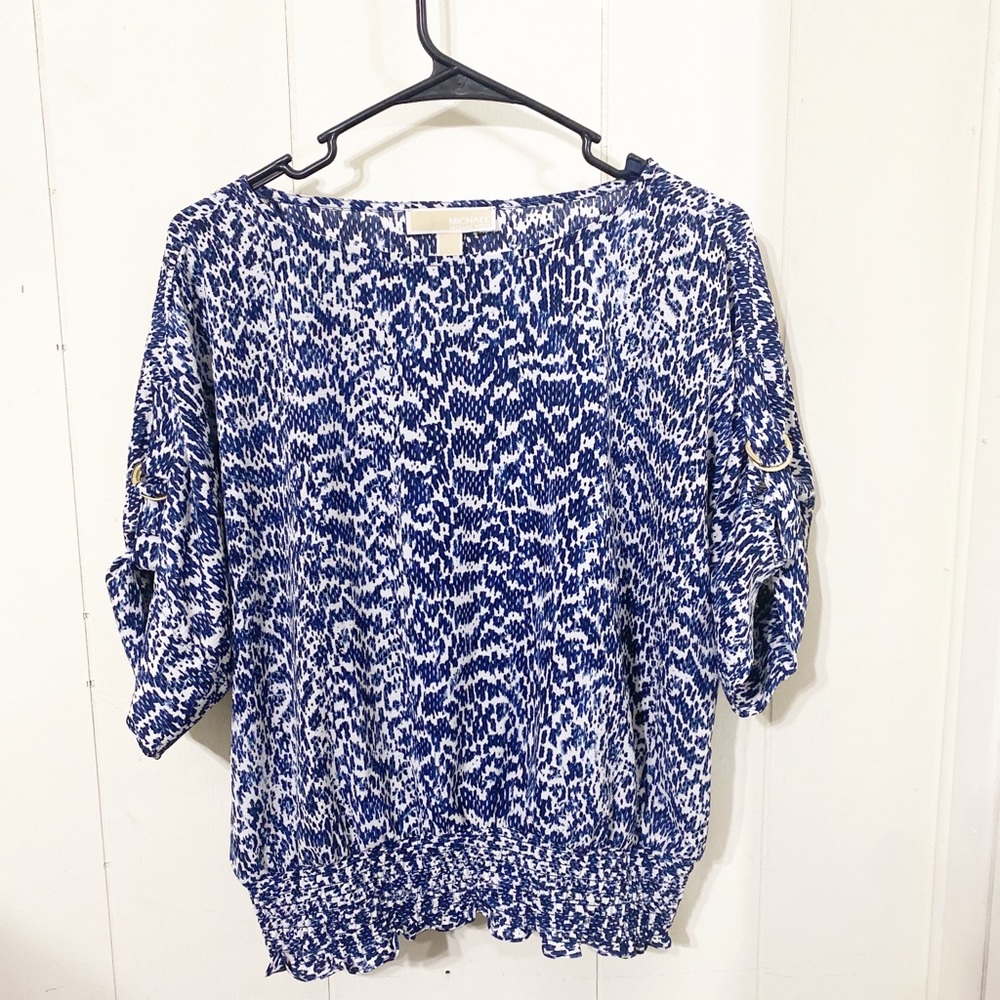 Michael Michael Kors Flare-Sleeve Top True Navy